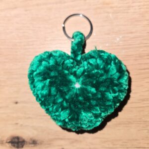 Porte clé cœur vert