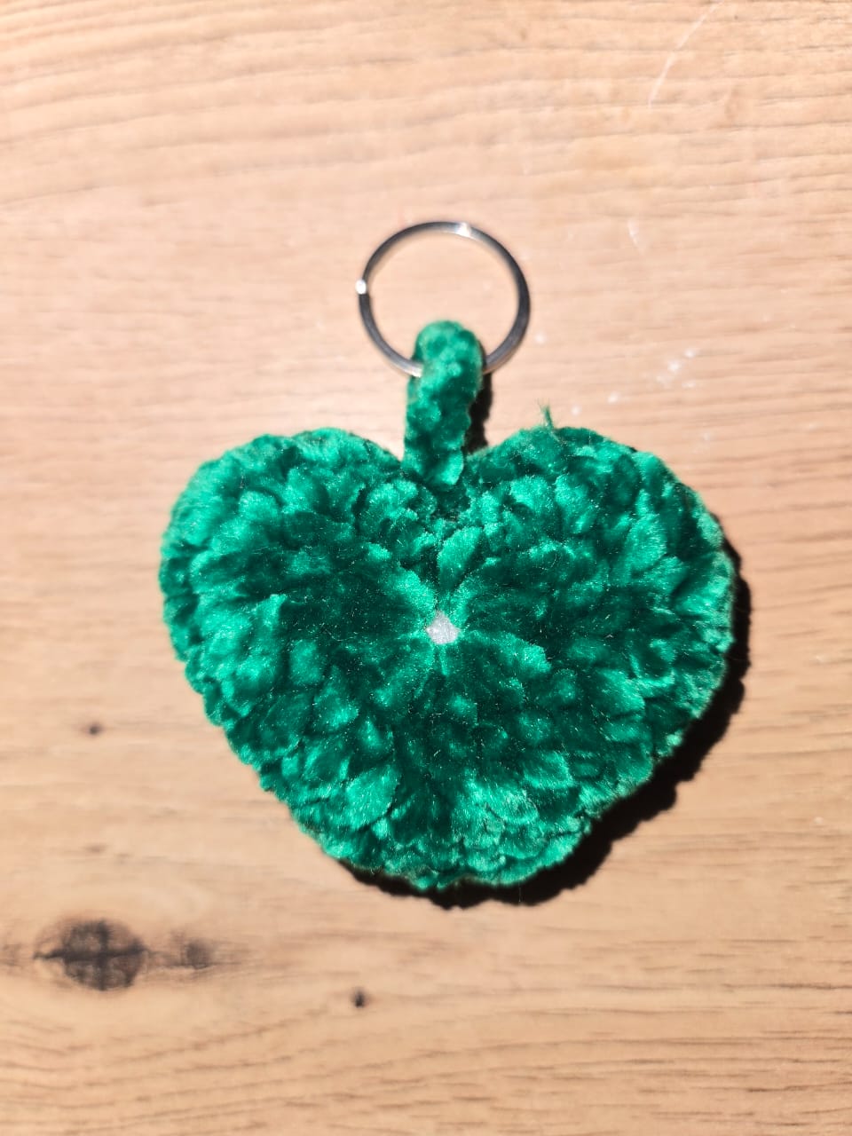 Porte clé cœur vert
