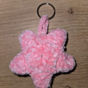 Porte clé étoile rose