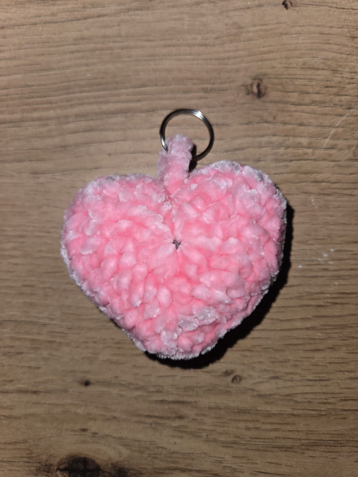 Porte clé cœur rose